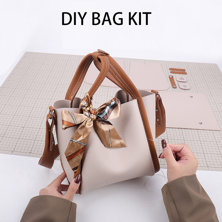 DIY BAG KIT PU LEATHER WOMAN HANDBAG