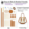 Bucket Bag DIY Bag Assembly Kit Creat Your Bag at Home Genuine Leather 3 Colors