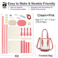 Bucket Bag DIY Bag Assembly Kit Creat Your Bag at Home Genuine Leather 3 Colors