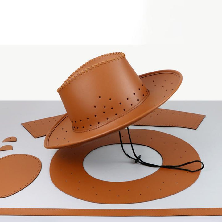 Kit de bricolaje para hacer un sombrero de cuero genuino hecho a mano: cose tu propio sombrero elegante en casa