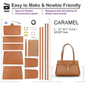 Genuine Leather Fashion Design Bag DIY Hand Sewn Bag Kit 3 Colors