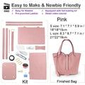 Picotin Lock Bag Creative Bag Making Kit Genuine Leather 9 Colors with Scarf and Gift